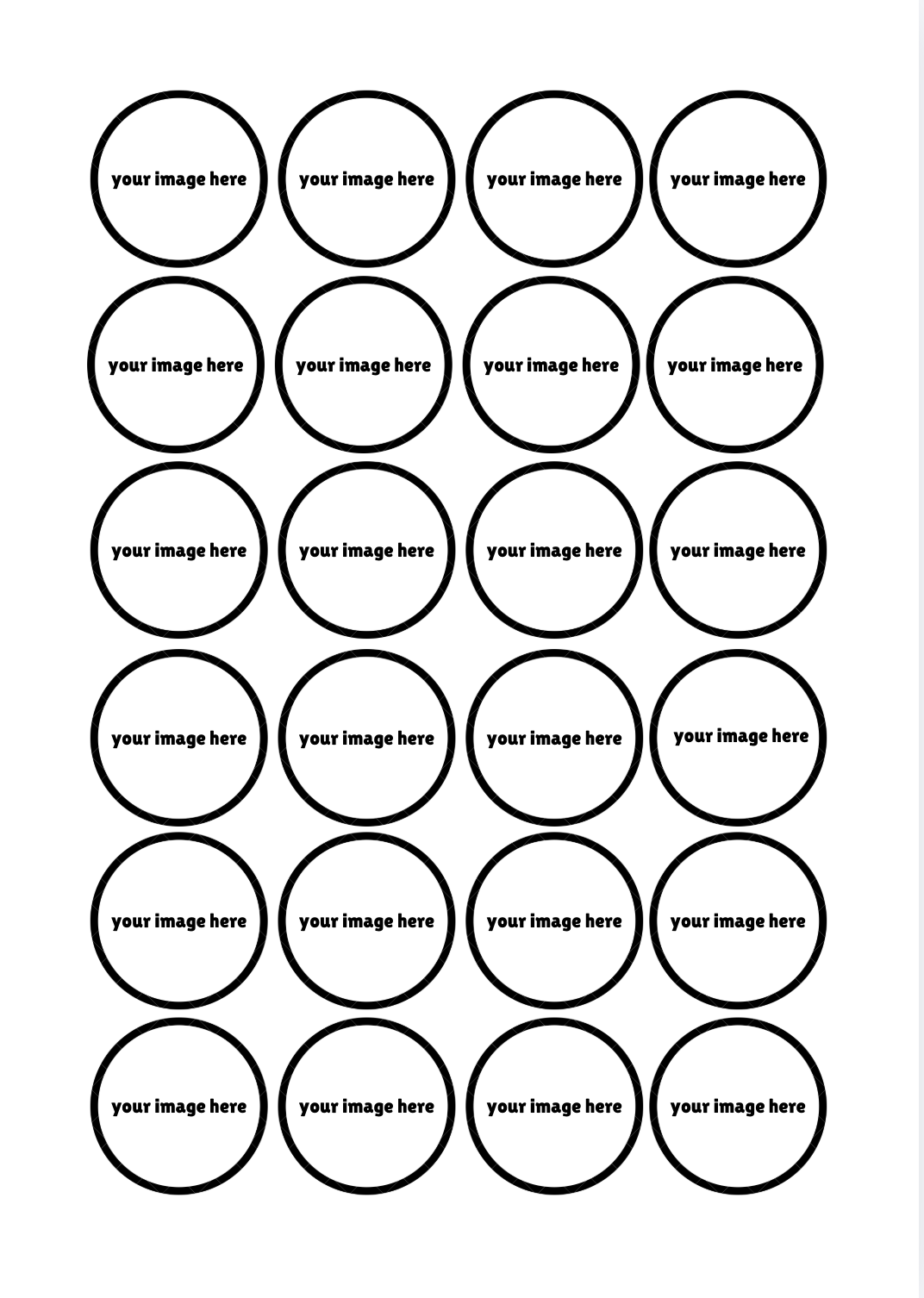 Personalised Edible Cupcake Toppers – Custom Photo, Cartoon Design, Pre-Cut A4 Sheet
