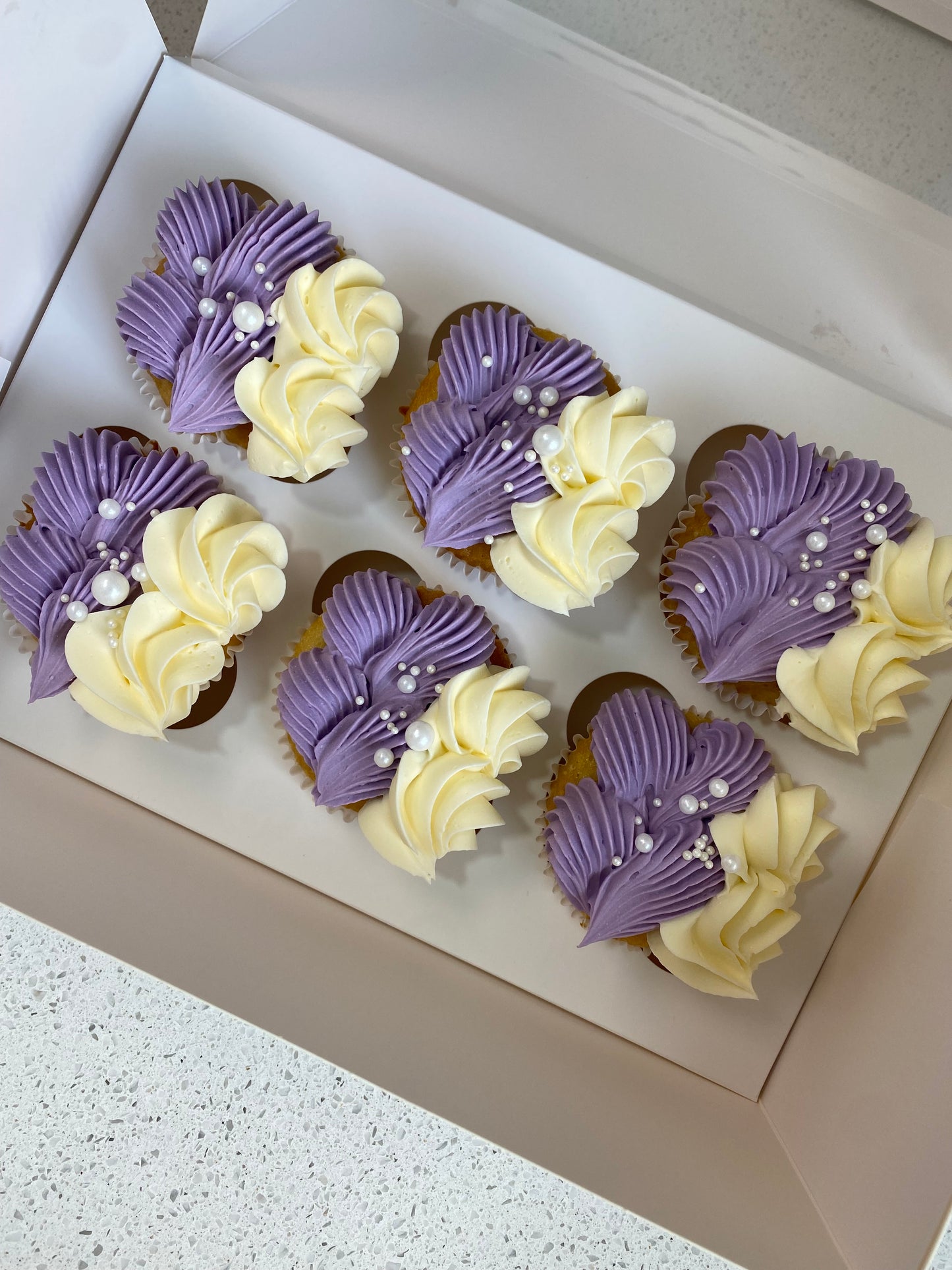 Purple Vintage with Heart Piping