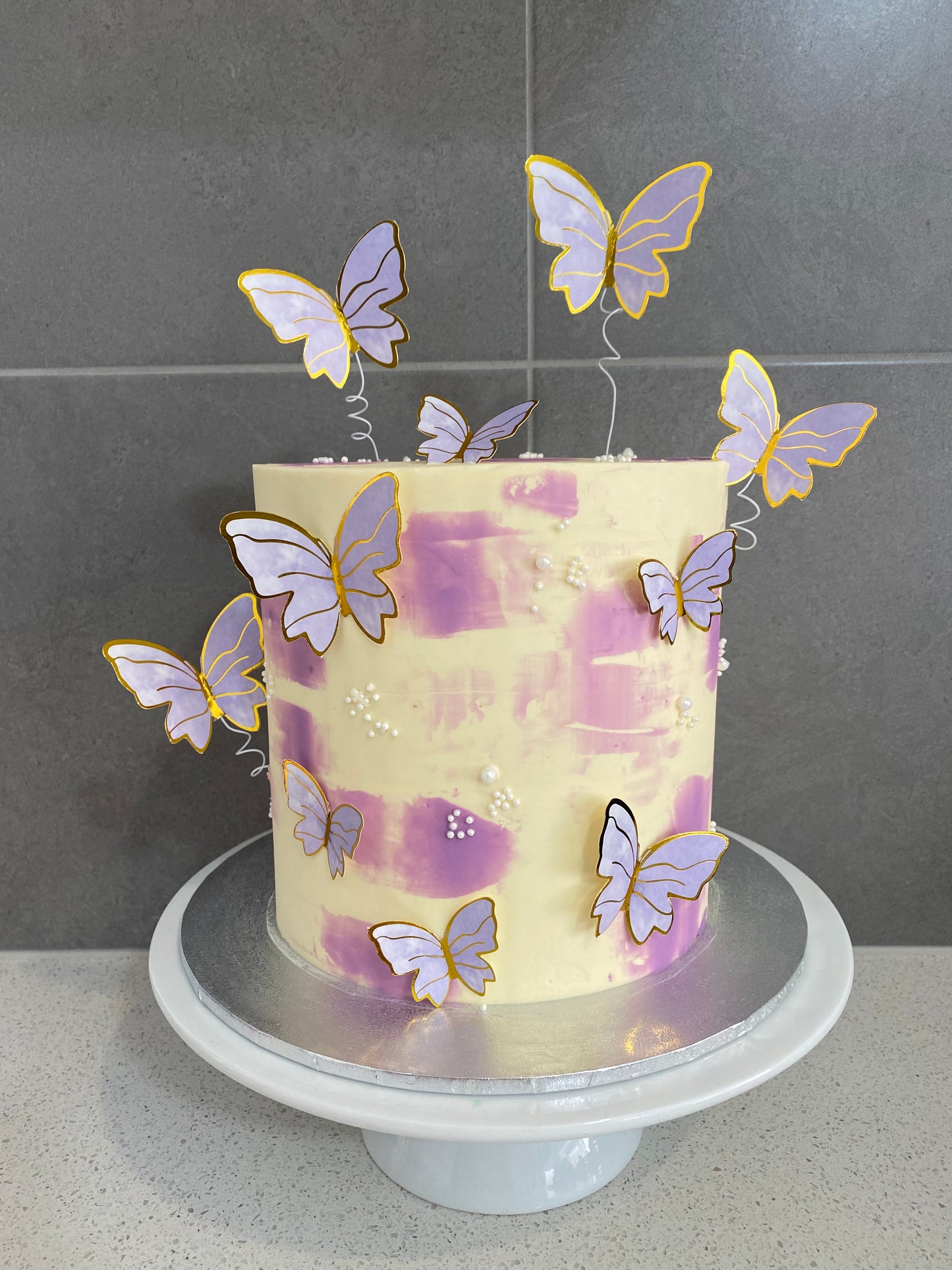 custom your butterfly cake theme