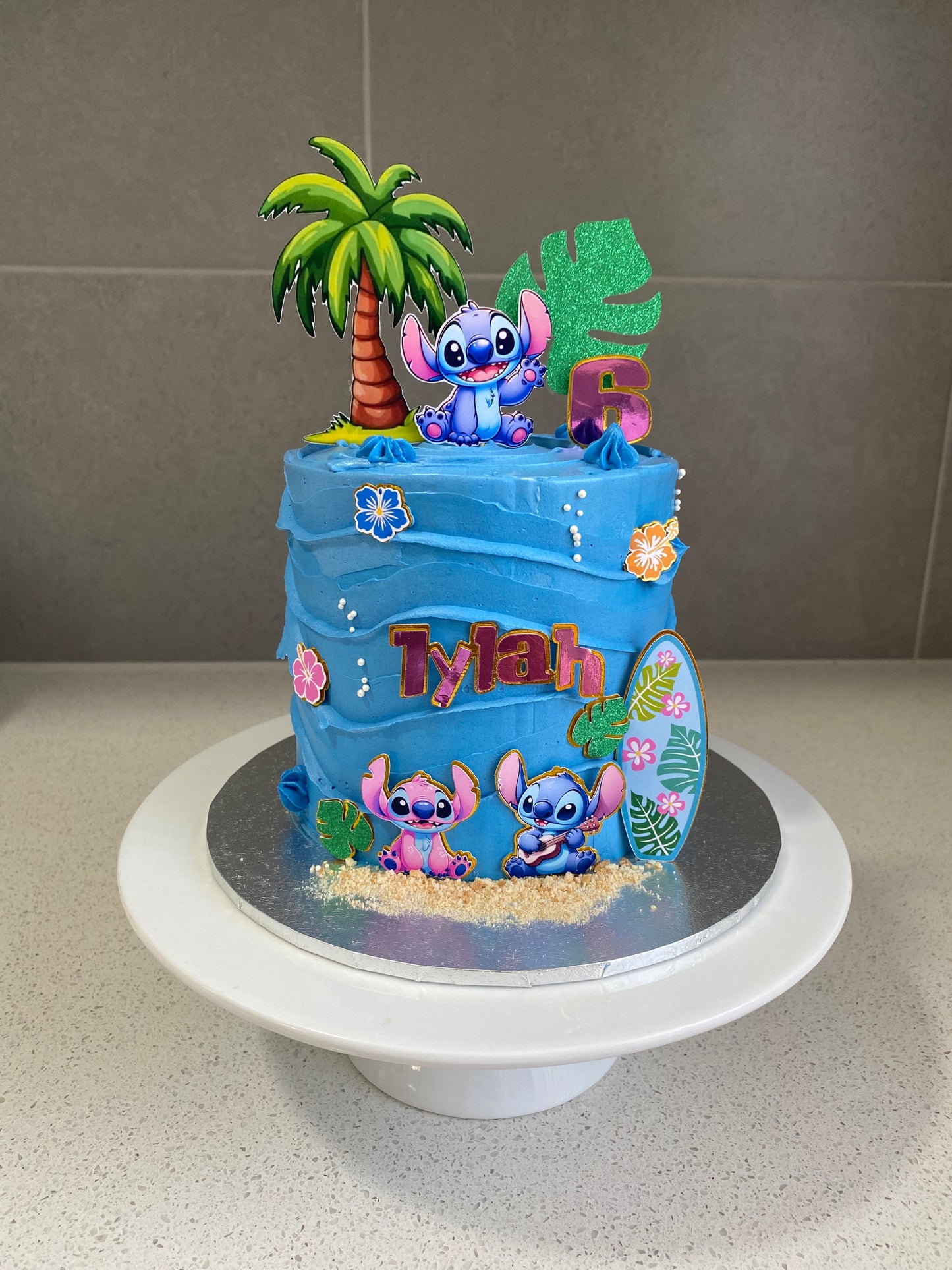 cartoon stitch cake for boy and girl