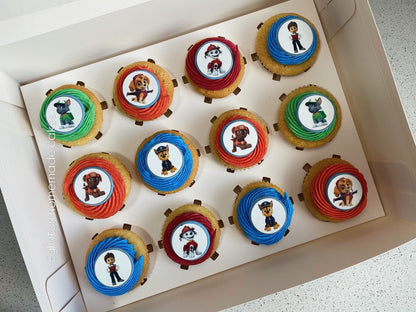 Cupcakes with edible Printed topper