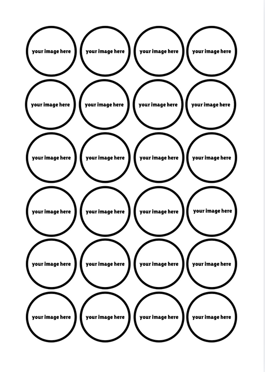 Personalised Edible Cupcake Toppers – Custom Photo, Cartoon Design, Pre-Cut A4 Sheet