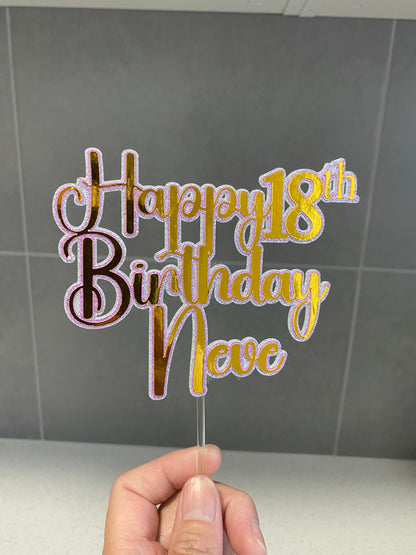 customise birthday topper