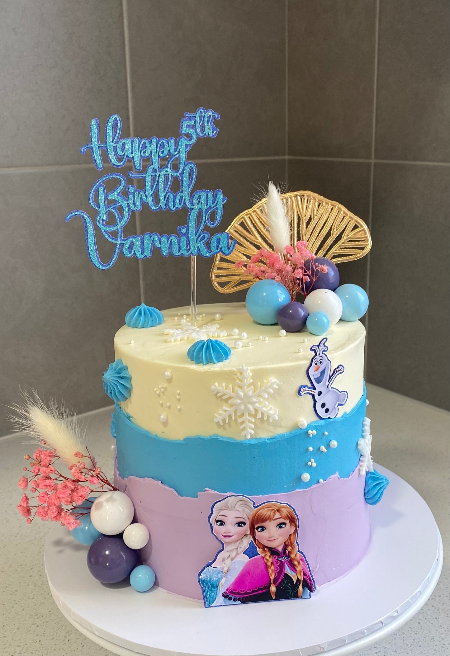 Elsa and Anna Theme Cake for girl