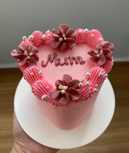 Pink Floral Bento Cake
