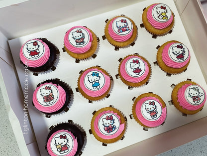 Cupcakes with edible Printed topper