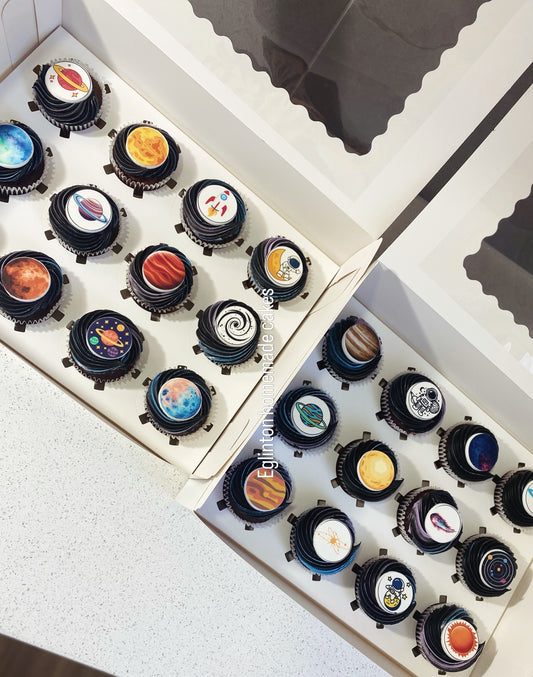 galaxy cupcakes