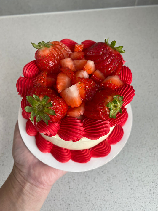 Bento cake with Strawberries