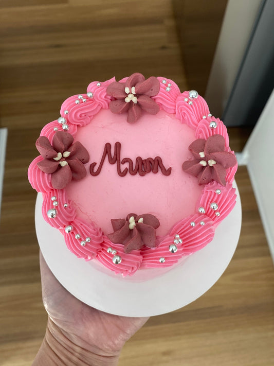Pink Floral Bento Cake